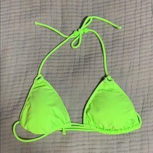 Neon yellow swim top
